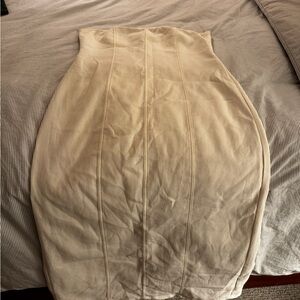 Zara Cream Strapless Midi Dress